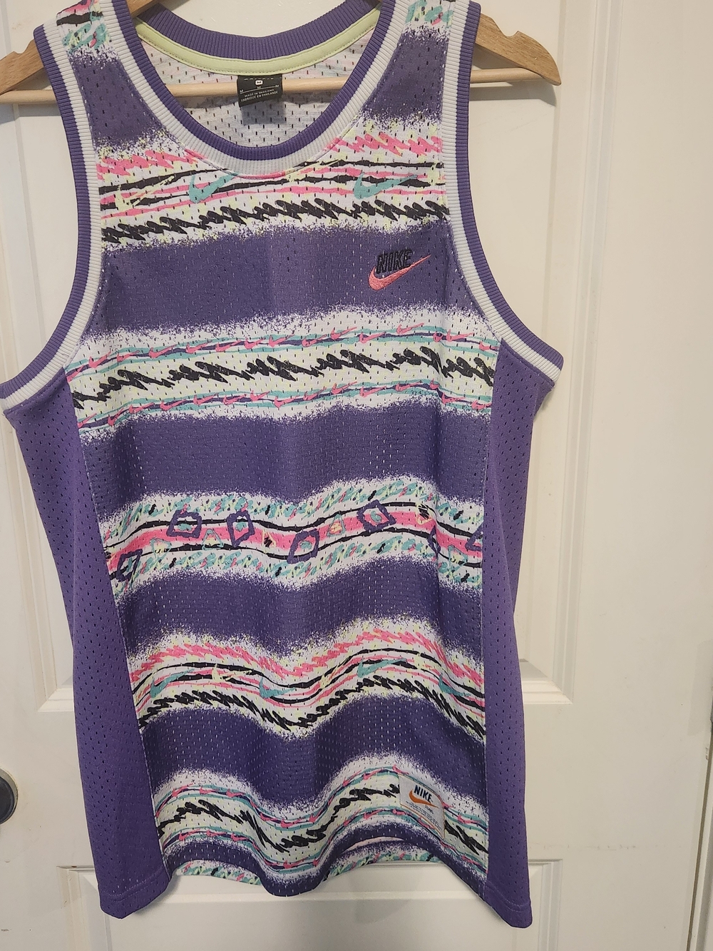 Nike Purple Patterned Basketball Jersey Tank